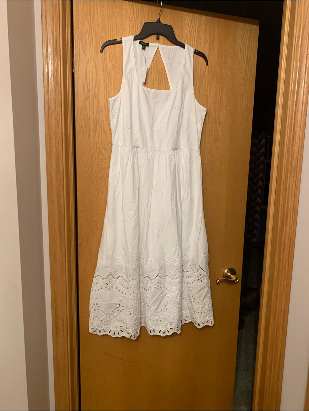 Talbots White Eyelet Midi Dress